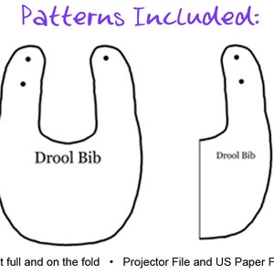 Digital Sewing Patterns - Drool Bib - 0-6 mos