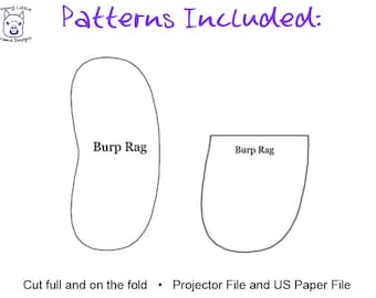 Digital Sewing Patterns - Baby Burp Rag