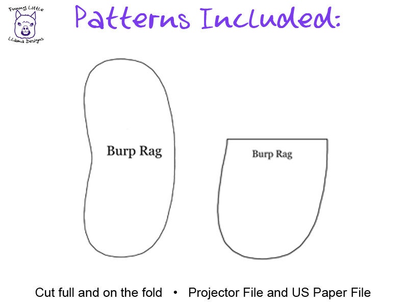 Digital Sewing Patterns - Baby Burp Rag - Etsy