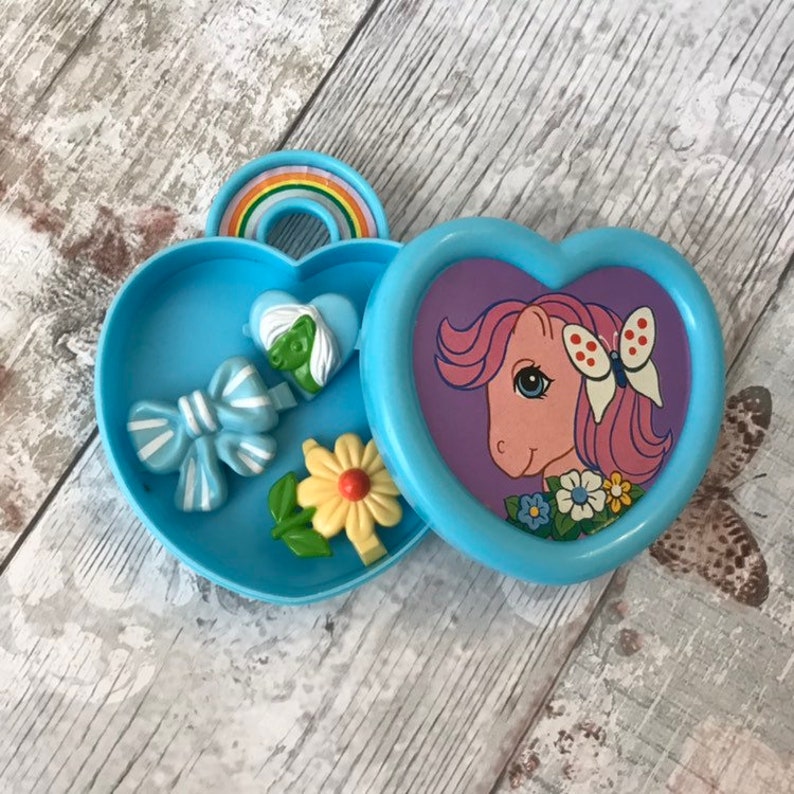 My little pony heart case My Little Pony barrettes G1 UK exclusive 80s toys