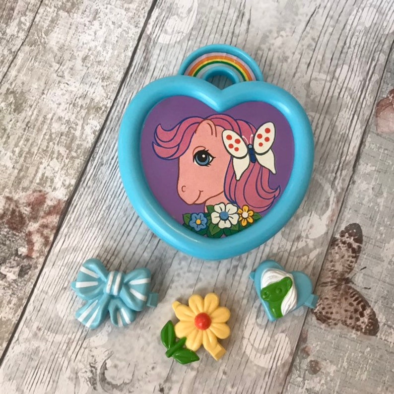 My little pony heart case My Little Pony barrettes G1 UK exclusive 80s toys