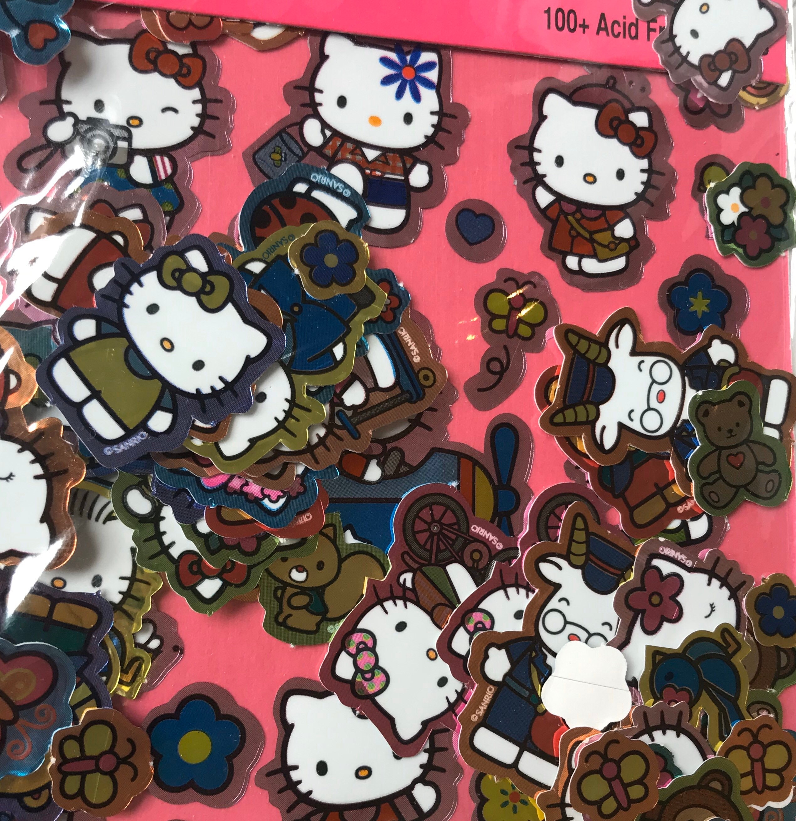 Vintage Sanrio Hello Kitty stickers Kawaii Rare Sanrio 1990s Etsy