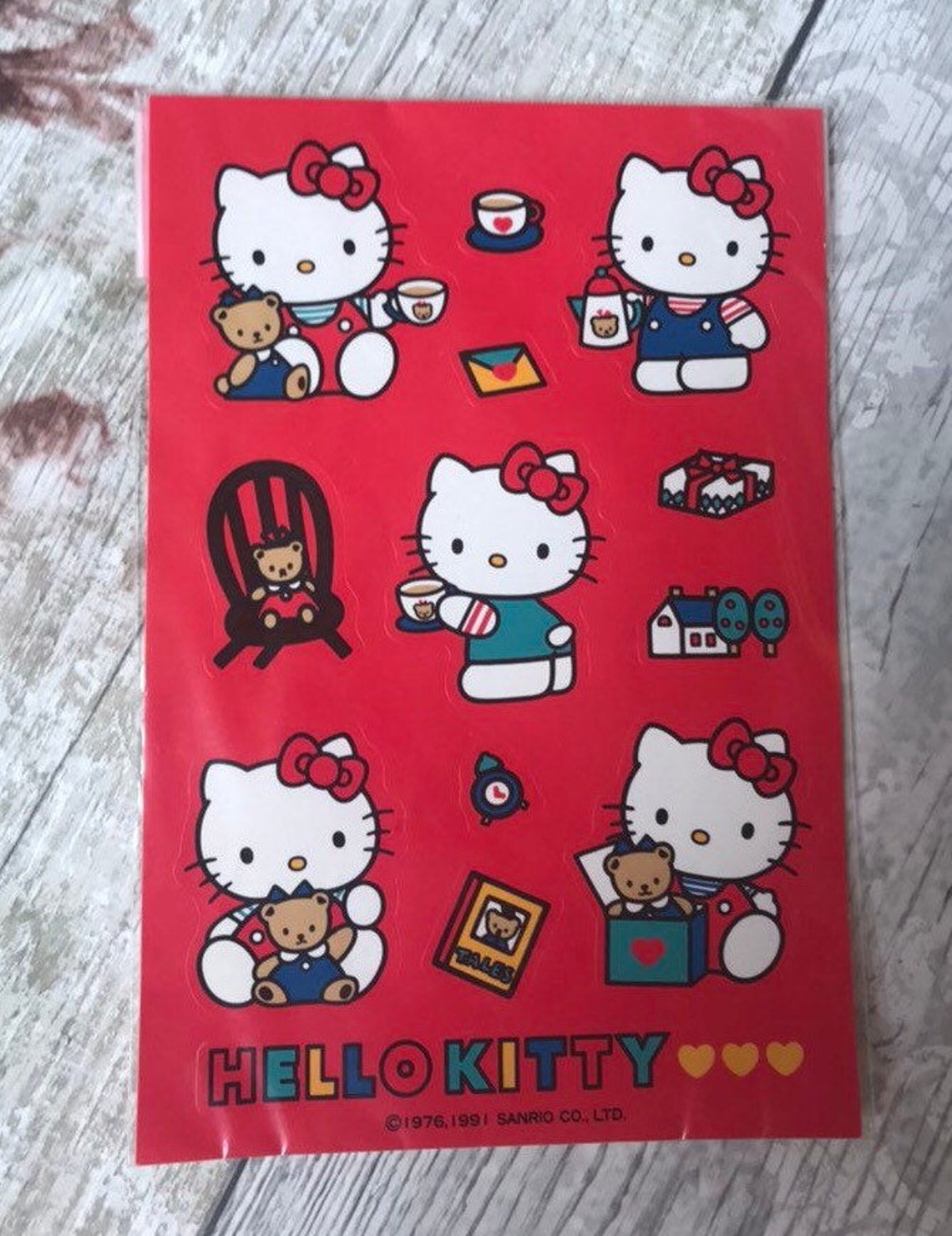 Hello kitty sanrio 90s stickers Sanrio vintage Kawaii Etsy