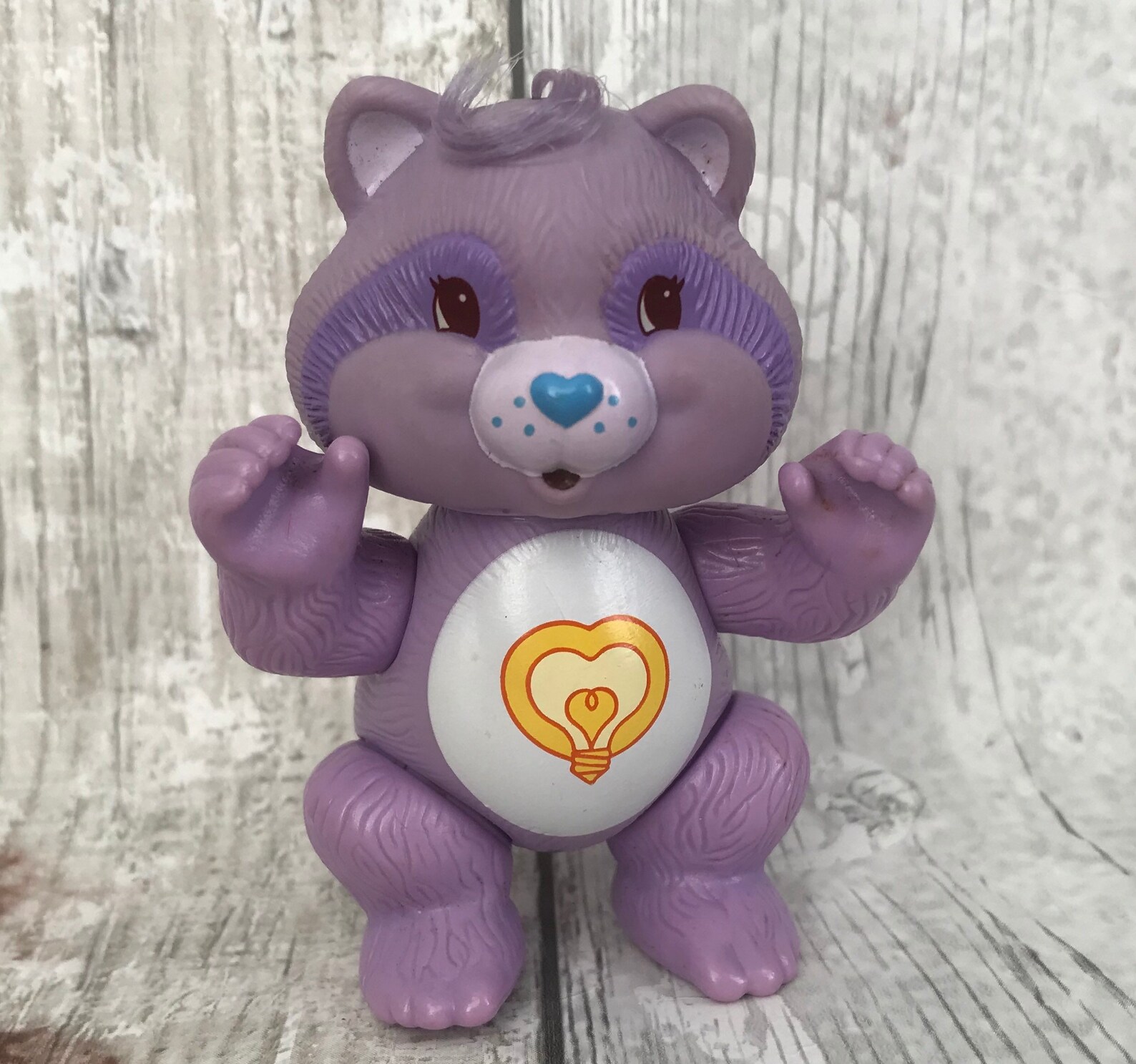 Bright Heart Racoon Care Bear posable Care Bear 80s toys | Etsy