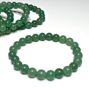 Green Aventurine Crystal Bracelet, Aventurine Gemstone Beaded Bracelet