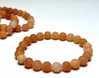 Honey Onyx Crystal Bracelet, 8mm Honey Onyx Gemstone Beaded Bracelet