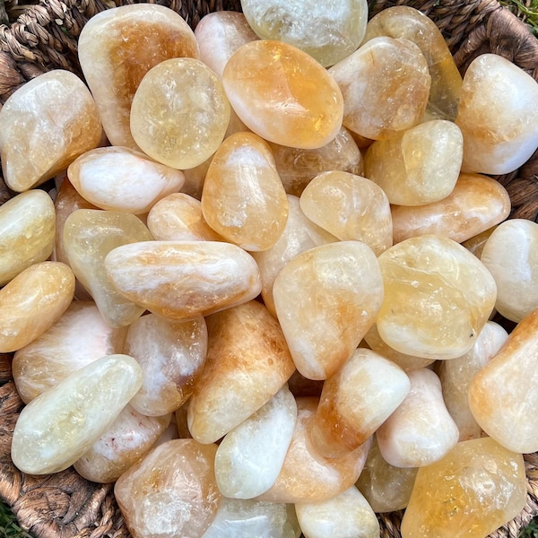 Extra Large Citrine Tumbled Stones