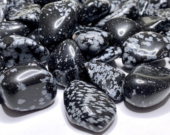 Snowflake Obsidian Tumbled Stones
