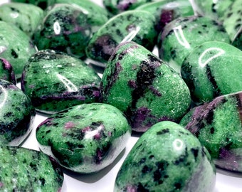 Ruby Zoisite Tumbled Crystals 20-30mm Polished Stones