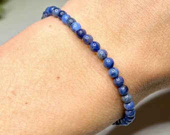 Dumortierite Crystal Bracelet, Dumortierite Gemstone Beaded Bracelet