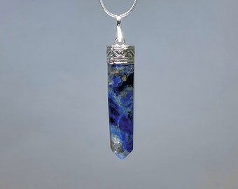 Sodalite Pendant Crystal Necklace