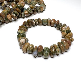 Rhyolite Crystal Bracelet, Rhyolite Gemstone Beaded Bracelet