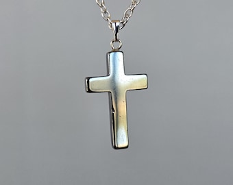 Hematite Crucifix Pendant Necklace