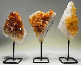 Citrine Crystal Cluster on stand