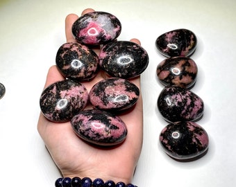 Rhodonite Palm Stone
