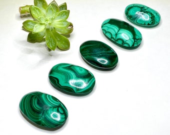 Malachite Crystal Palm Stone