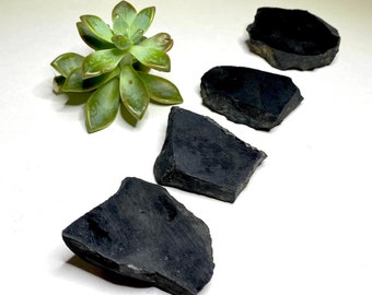 Raw Shungite Stone Top Polished
