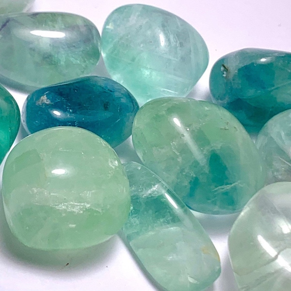 Green Fluorite Tumbled Stones