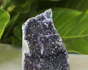 Black Amethyst Cluster with Cut Base