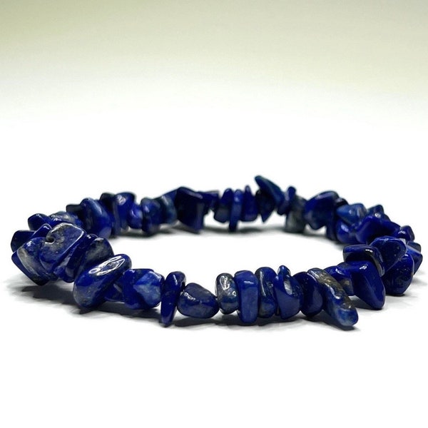 Lapis Lazuli Crystal Chips Bracelet, Lapis Lazuli Gemstone Bracelet