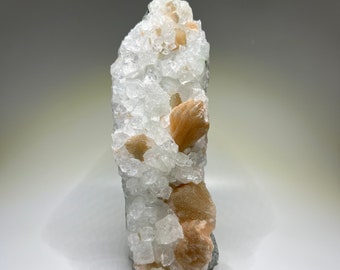 Apophyllite Cluster with Peach Stilbite