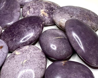 Lepidolite Crystal Palm Stone
