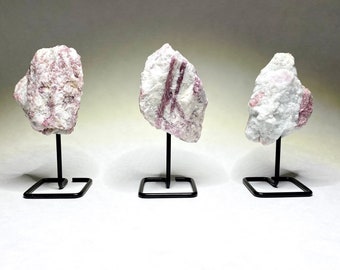Pink Tourmaline On Stand