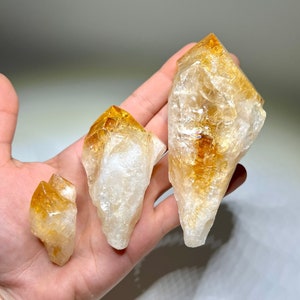 Raw Citrine Crystal Points