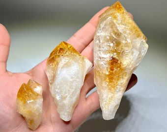 Raw Citrine Crystal Points