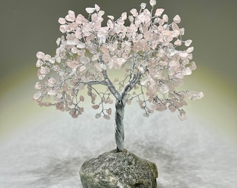 Rose Quartz Crystal Tree, Rose Quartz Gemstone Tree