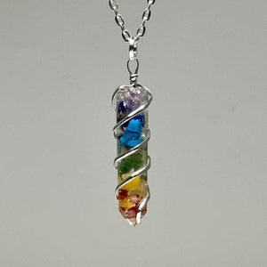 Chakra Rock Cairn Energy Necklace, Chakra Necklace Jewelry, Energy