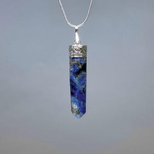 Sodalite Pendant Crystal Necklace