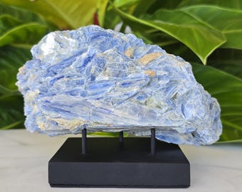 Large Blue Kyanite Specimen from Brazil with Display Stand