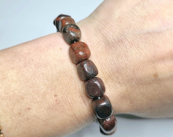 Brecciated Jasper Tumbled Crystal Bracelet