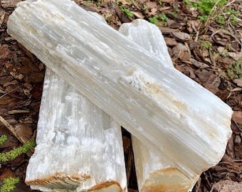Large Selenite Crystal Log