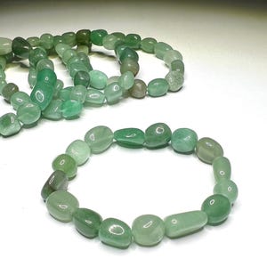 Grün Aventurin getrommelt Kristall Armband, Aventurin Edelstein Perlen Armband