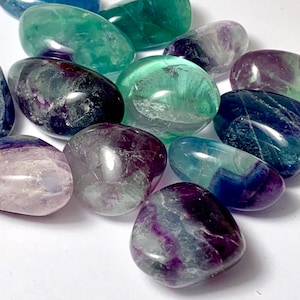 Rainbow Fluorite Tumbled Stones, Polished Crystals (20-40mm)