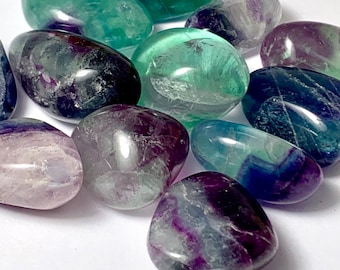 Rainbow Fluorite Tumbled Stones, Polished Crystals (20-40mm)