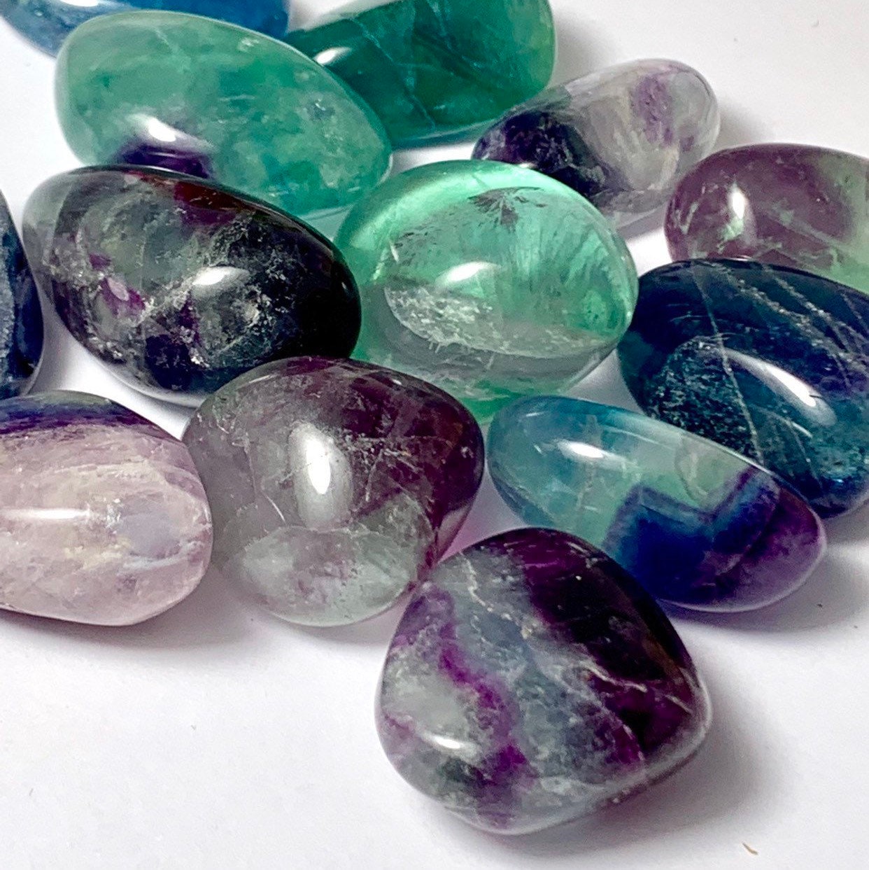 Rainbow Fluorite - Tumbled Rainbow Fluorite - Tumbled