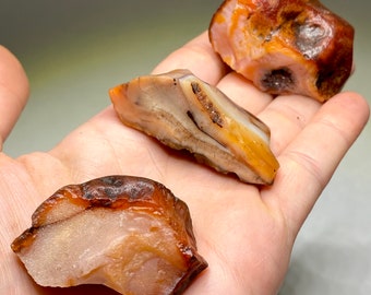 Raw Carnelian Gemstones from India
