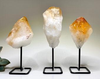 Citrine Crystal Point on stand