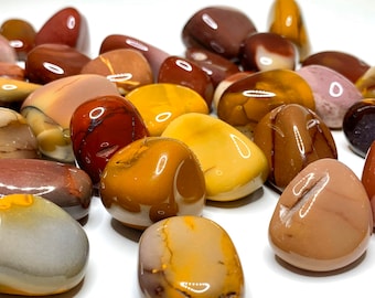 Mookaite Jasper Tumbled Stones, Polished Jasper Tumbled Crystals from Australia