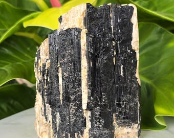 Large Black Tourmaline on Matrix Specimen – 5.10 lbs