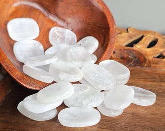 Selenite Worry Stone