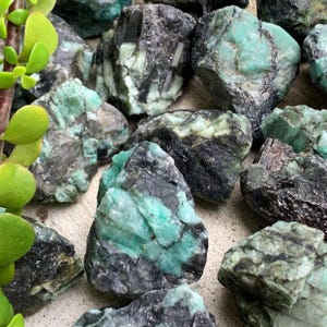 Raw Emerald Stone, Natural Untreated Gemstone from Brazil