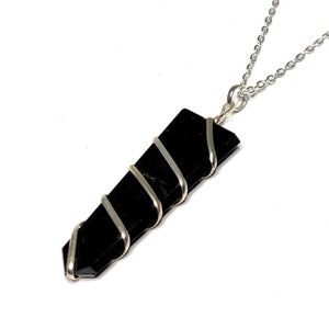 Shungite Point Pendant Necklace