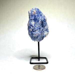 Raw Blue Kyanite Crystal Cluster on Stand image 10