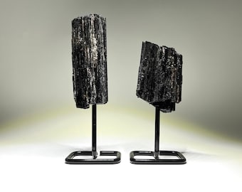 Raw Black Tourmaline on Stand XL 300-500G