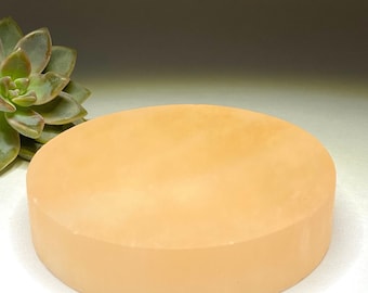 Selenite Charging Station, Orange Selenite Charging Plate