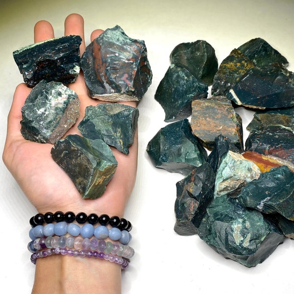 Bloodstone Natural Stones, Raw Bloodstone Natural Crystals